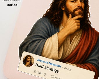 Jesus is Watching Stickers Series Bold Strategy Funny Christian Sticker Religious Humor