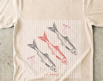 Koi Fish Graphic T-Shirt — Minimal Japanese-Inspired Fish Print