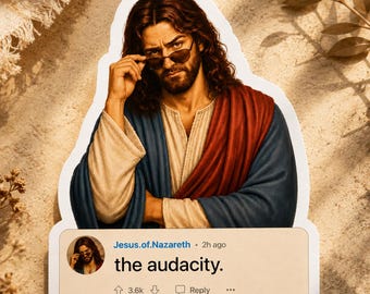 Jesus is Watching Stickers Series The Audacity Funny Christian Sticker Religious Humor