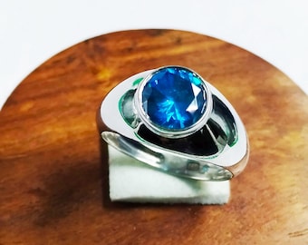 Tanzanite Ring: 925 Sterling Silver Boho Statement Ring