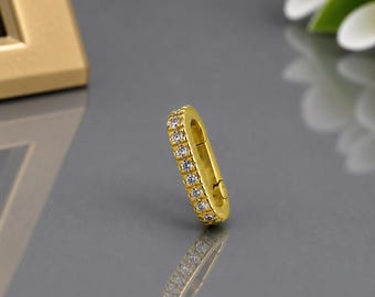 Fermoir mousqueton CZ : petit pendentif en argent sterling avec diamants