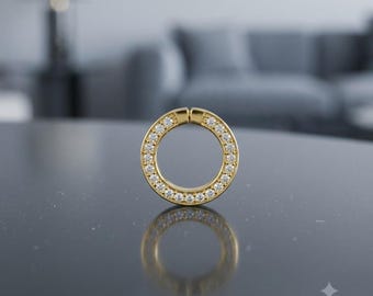 Fermoir mousqueton CZ : petit pendentif en argent sterling avec diamants