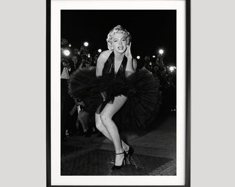 Marilyn Monroe, Fototryck, Marilyn Monroe-tryck, Retroposter, Svartvit väggkonst, Fotoposter i museikvalitet