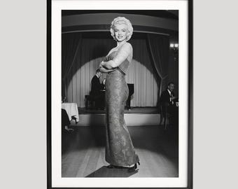 Marilyn Monroe-tryck, fotografitryck, Marilyn Monroe, vintagetryck, svartvit väggkonst, fotografiaffisch i museikvalitet