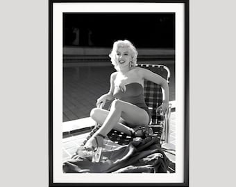Marilyn Monroe, Photography Prints, Marilyn Monroe Print, Retro Poster, Black and White Wall Art, Museum Quality Photography Poster