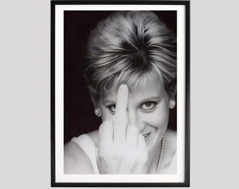 Lady Diana, impresiones fotográficas, princesa Diana, princesa de Gales, póster vintage, arte mural en blanco y negro, póster fotográfico de calidad de museo