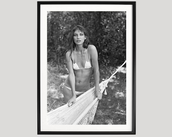 Jane Birkin, fotografie-prints, retroposter, zwart-witte muurkunst, vintage prints, fotografieposter museumkwaliteit