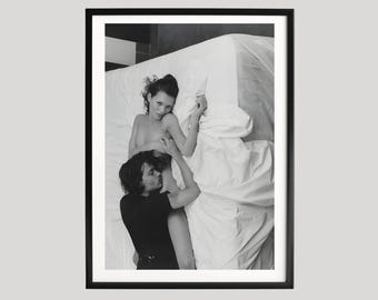 Kate Moss Druck, Fotografie Drucke, Modell Poster, Kate Moss Poster, Schwarzweiß Wandkunst, Fotografie Poster in Museumsqualität
