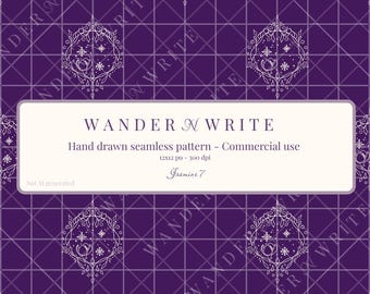 Seamless Patterns PNG | Downloadable Digital Files | Commercial Use  - Jasmine 7