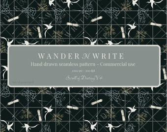 Seamless Patterns PNG | Downloadable Digital Files | Commercial Use | Repeating Designs for Physical Products - Scroll of destiny Version 4