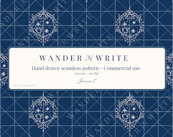 Seamless Patterns PNG | Downloadable Digital Files | Commercial Use  - Jasmine 8