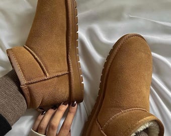 Platform Brown Slippers, Gift for her, Winter, Cocooning, Cozy slippers, Birthday, Home shoes, Stylish shoes, Women, Christmas