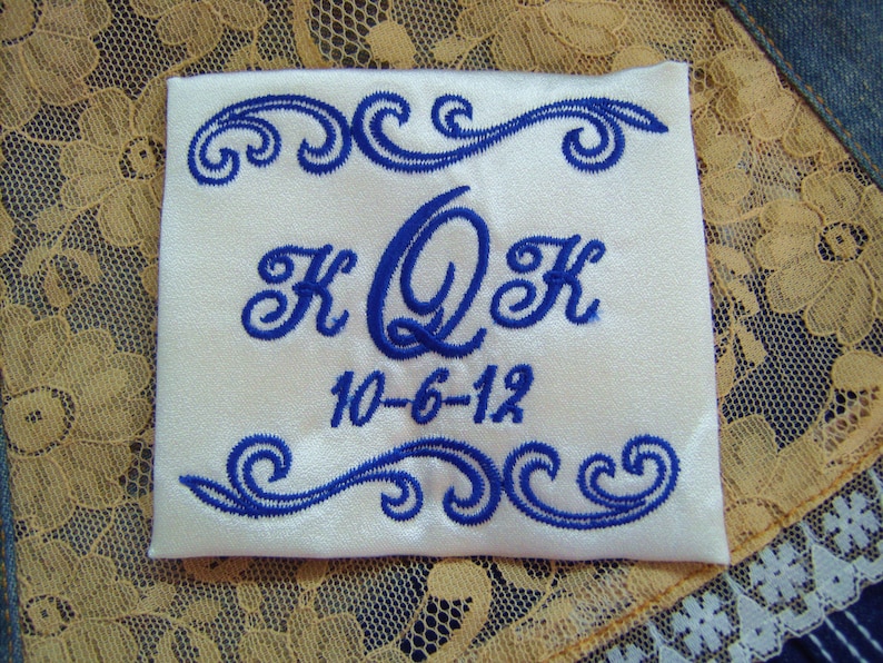Embroidered Monogram On Wedding Dress