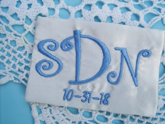 Embroidered Monogram On Wedding Dress
