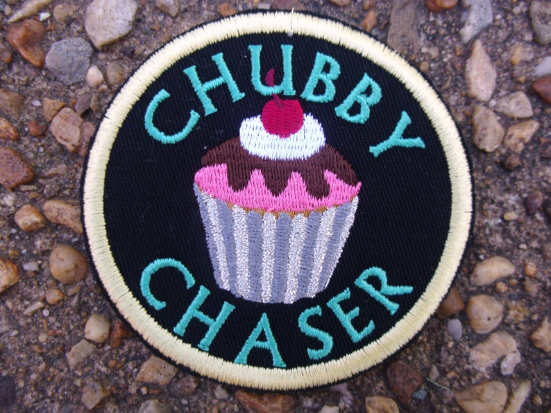 Chubby Chaser Embroidered Patch Etsy