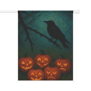Halloween Garden Banner, Spooky Outdoor Decor, Fall Yard Sign, Autumn Home Decor, Porch Banner for Halloween