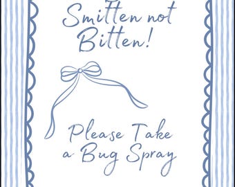 Bug Spray Wedding Signs