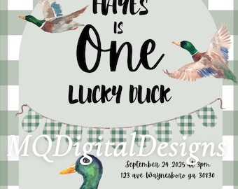 JEDEN Lucky Duck zaproszenia urodzinowe