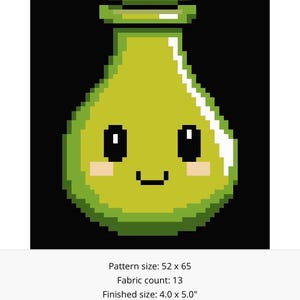 Halloween Potion Needlepoint Chart - Beginner-Friendly Digital Download