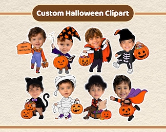 Halloween Kids Add Face Fall Kids Gift Pumpkin Kids Add Your Own Face Kids Face Banners Fall Bulletin Board Fall Season Cake Toppers Gift