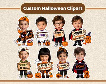 Halloween: Füge dein eigenes Foto hinzu | PNG Vampir-Boo-Horror-Zombie-Geist-Fledermaus-Clipart | Deko-Ideen fürs Klassenzimmer | Halloween-Pinnwand