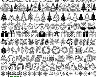 Christmas Svg bundle,Christmas Element svg,Christmas Ornament svg,Wreath svg,Xmas Tree svg,Christmas Quote svg,Cricut & Silhouette