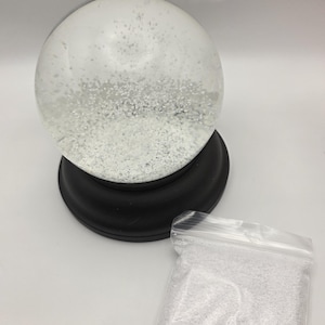 Nieve para globos de nieve DIY Globo de nieve Nieve y purpurina Copos de nieve artificiales para manualidades DIY Globo de nieve Fabricación Tamaño (0,5, 1, 2 o 3 mm) Bolsa de 30 gramos