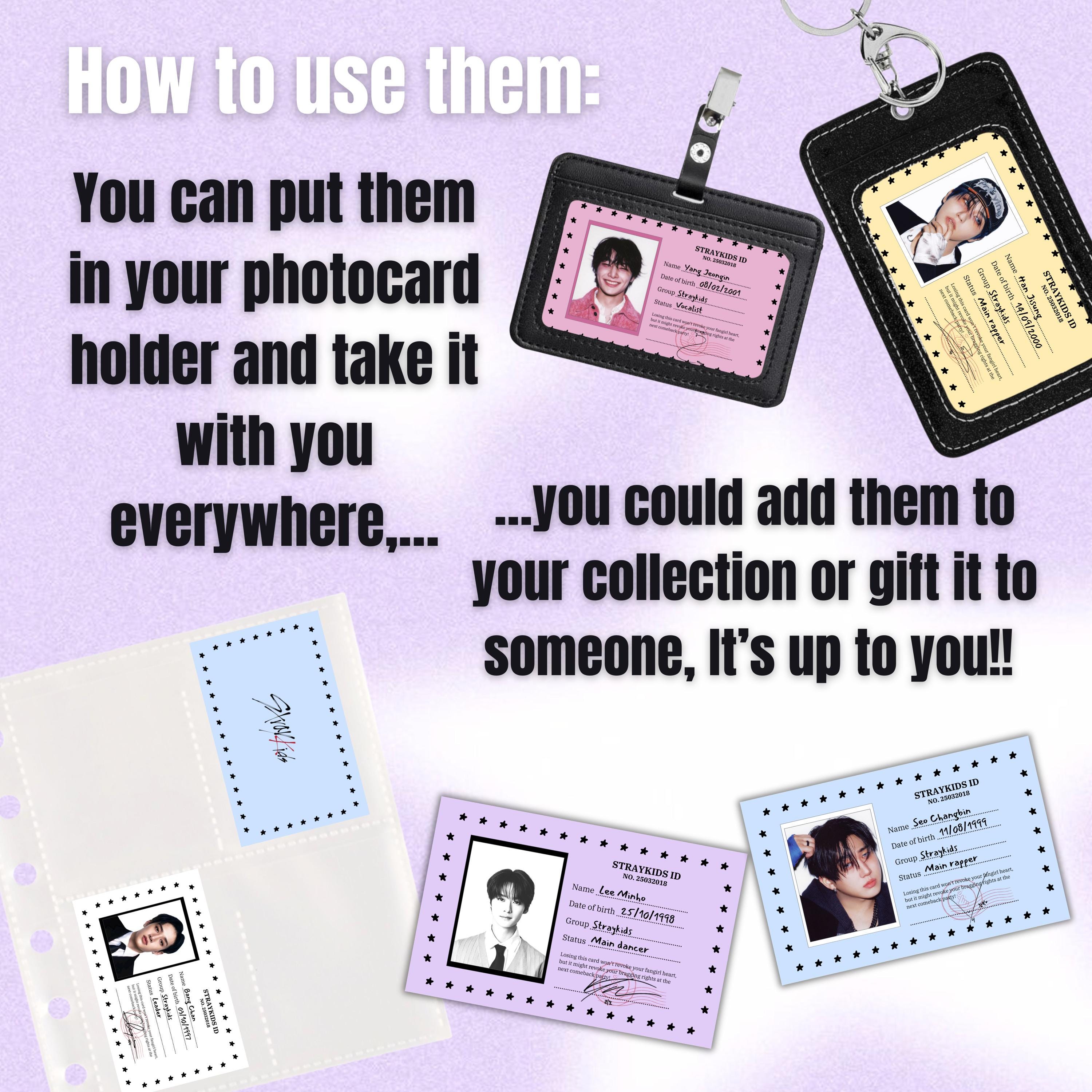 Straykids Purple ID Cards, Digital Download - Stampabili - Etsy