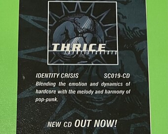 Thrice - Identity Crisis Magazine Advertisement Authentic Vintage