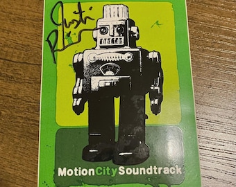 Motion City Soundtrack Sticker signed by Justin Pierre circa 2003