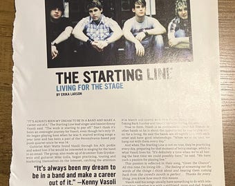 The Starting Line - Magazine Article circa 2003 Drive-Thru Records