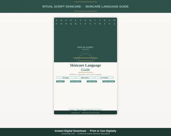 Dicionário de Ingredientes para Cuidados com a Pele | Decodificador de Rótulos (Download em PDF)