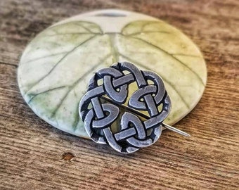 Celtic Knot Sterling Silver Scarf Pin, Kilt Pin, Brooch