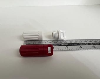 Durable Pill Carrier: Portable Medication Storage with Keyring