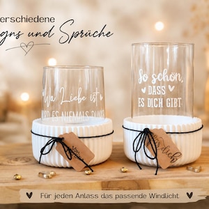 Kerzenglas mit spruch