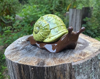 8/9" Garden Snail Ceramic/Tea Light Snail
