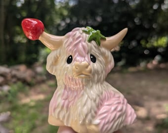 Figura decorativa de vaca pequeña de las Tierras Altas de 7,6 cm (3 pulgadas)