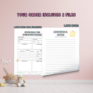 Editable teacher report form for classroom management while away
