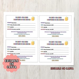 Herinnering ouderconferentie, afdrukbare notitie, mail voor leerkrachten, ouderconferentie, schoolevenement