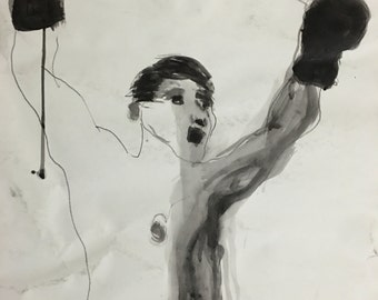 Boxing Painting  by George Spencer, aprox. 18"x24",  2012, #32