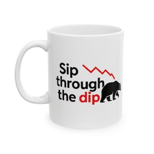 Investing Motivation Mug, Bull and Bear Design, Sip Coffee While Trading, Gift for Investors, Financial Planner, Stock Market Lover, [...]