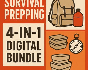 Survival Prepping eBook Bundle | DIY Projects & Emergency Checklists (Digital Download)