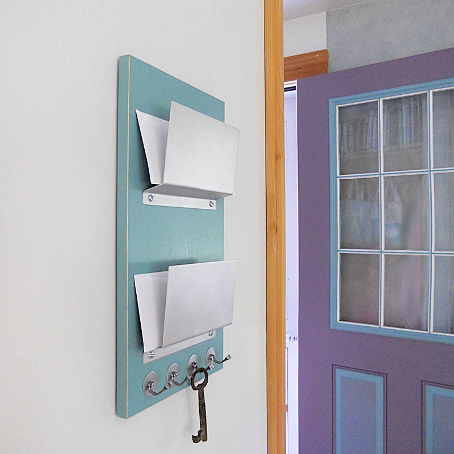 MAIL ORGANIZER Double Slot Wall Mount Office Home Mail Etsy