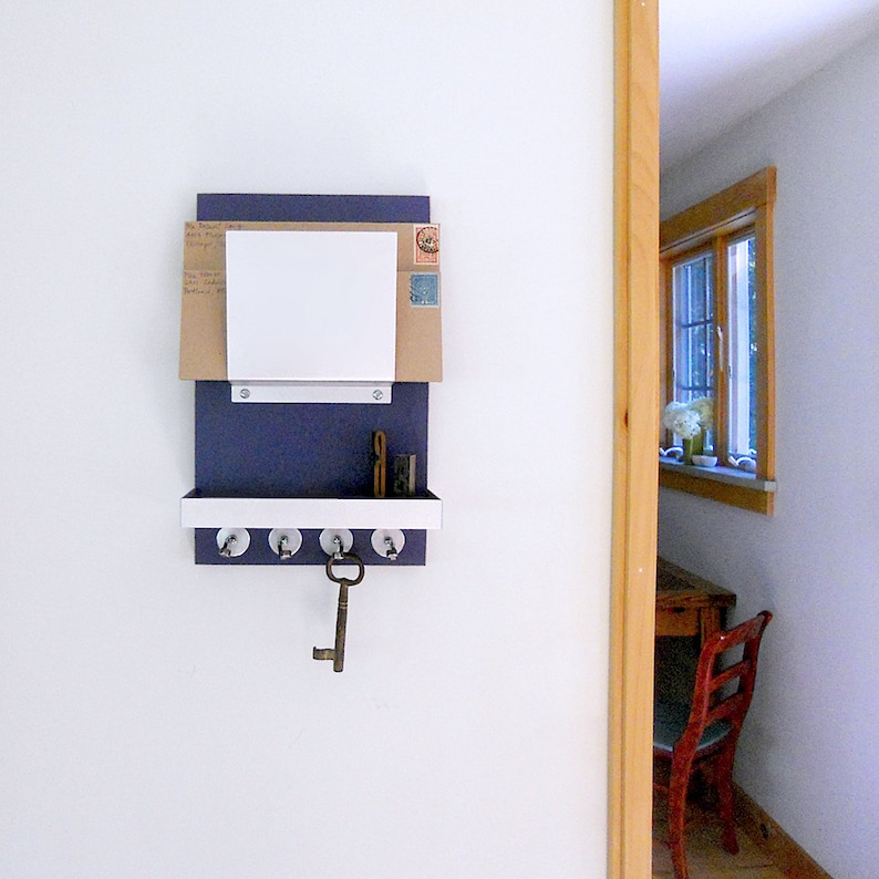 Mail Organizer With Shelf and Key Hooks for Entry Home - Etsy