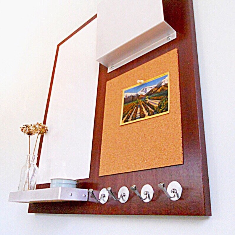 Command Center With Cork Board White Board Key Etsy