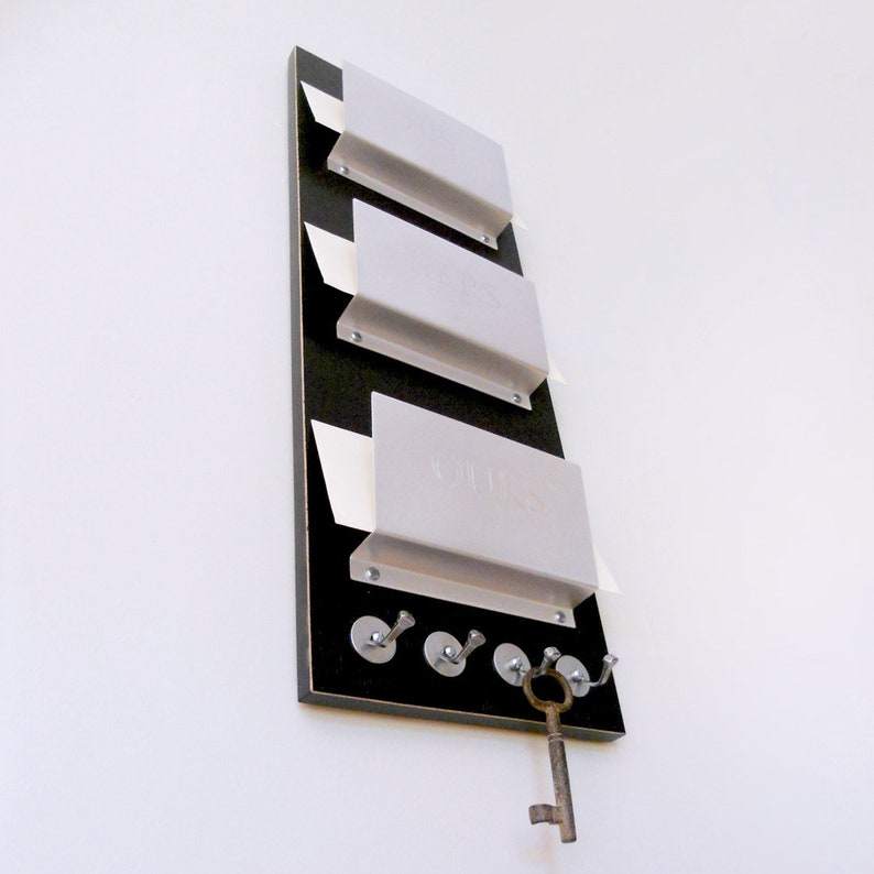 FAMILY MAIL ORGANIZER Wall Mount Mail Holder Customizable Etsy
