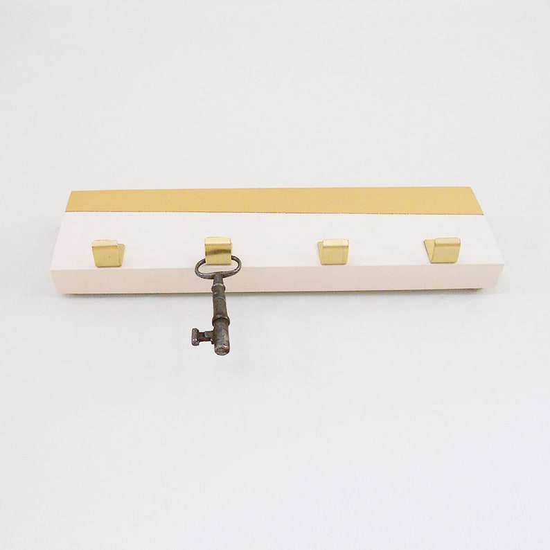 KEY RACK MODERN Brass Gold Simple Key Holder Hooks Minimal Etsy