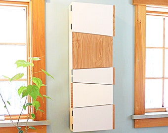Wall Art Decor, Abstract Cabinet, Wall Mount Shelving Spice Rack Organizer, Geometric Home Organization Modern Kitchen Storage Cabinet Decor