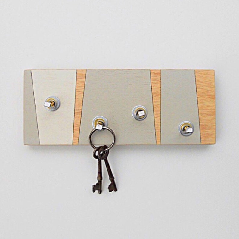 KEY HOOK GEOMETRIC Modern Linear Design Key Rack Hooks Etsy