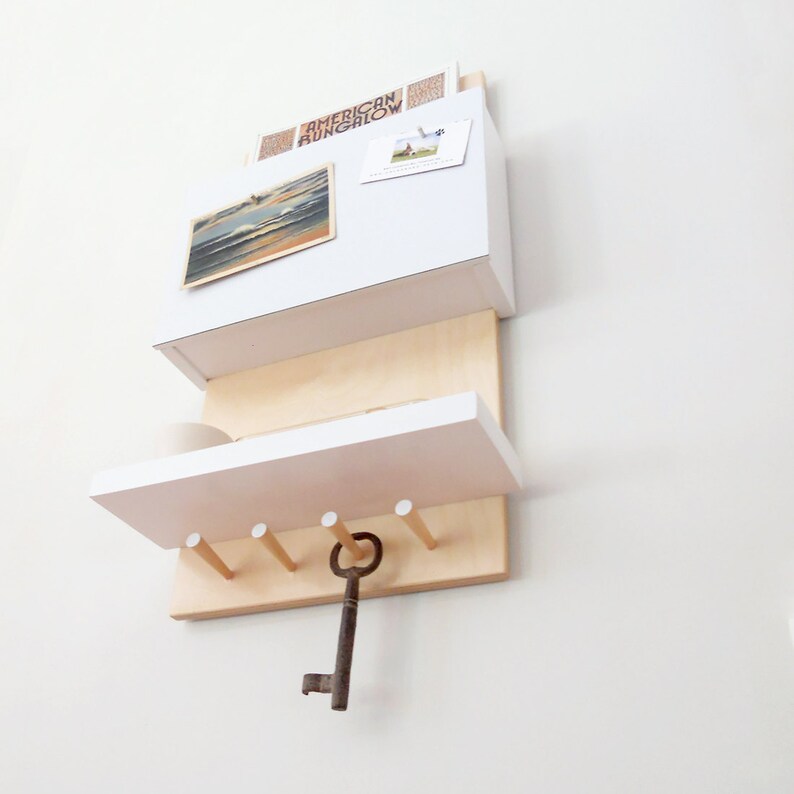 Wall Organizer Magnetic Whiteboard Dry Erase Board Modern Minimal Entry Kitchen Office Mail Holder With Shelf Key Hooks